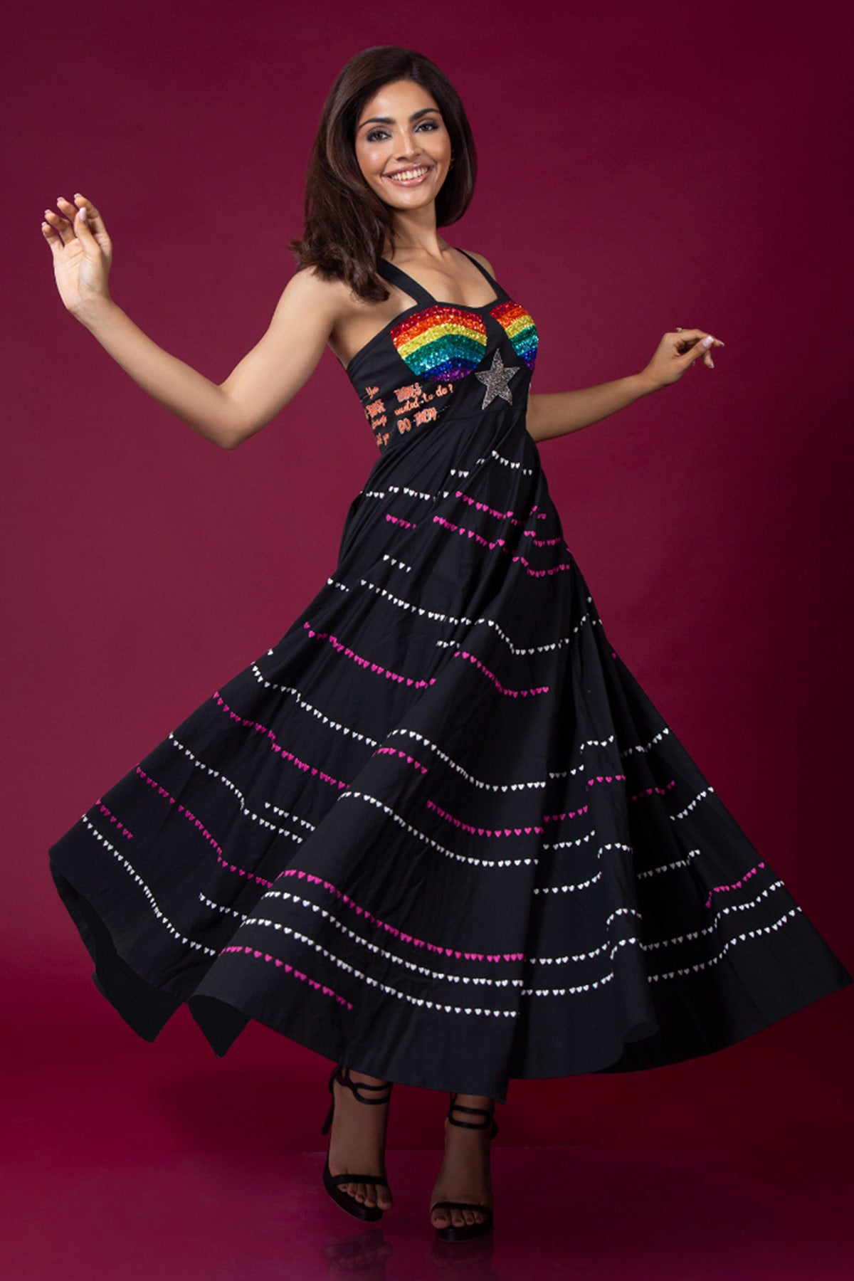 Divita Rai in Star Corset Circular Dress