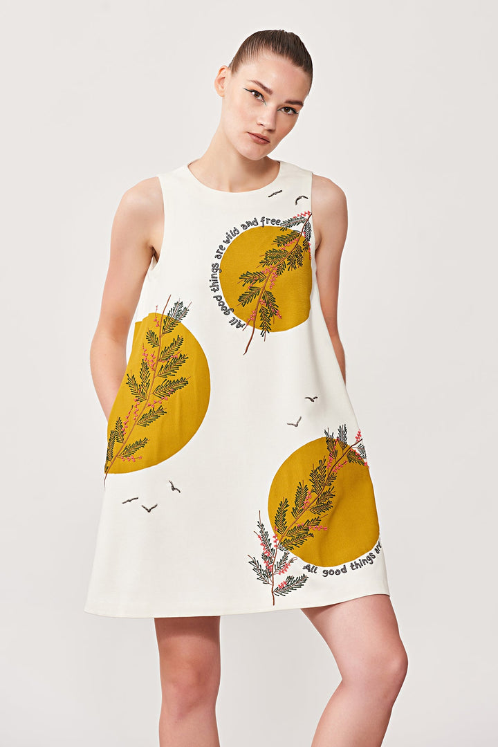 Roshni Chopra in Moon Branch Sleeveless Dress