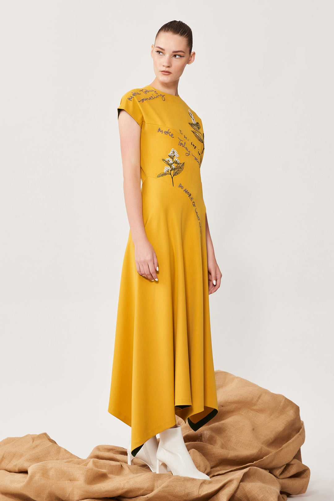 Khushnaz in Live in the Moment Panelled Handkerchief Long Dress