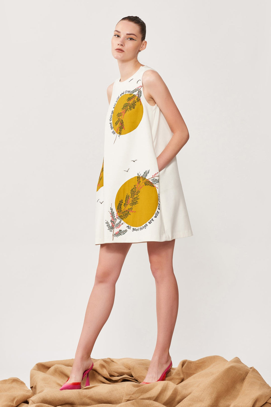 Roshni Chopra in Moon Branch Sleeveless Dress