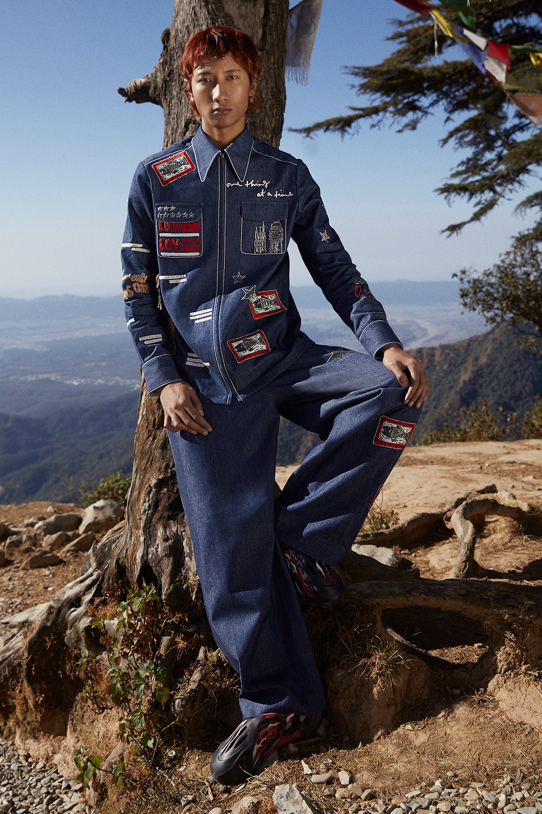 Fish Patch Shacket With Baggy Pants