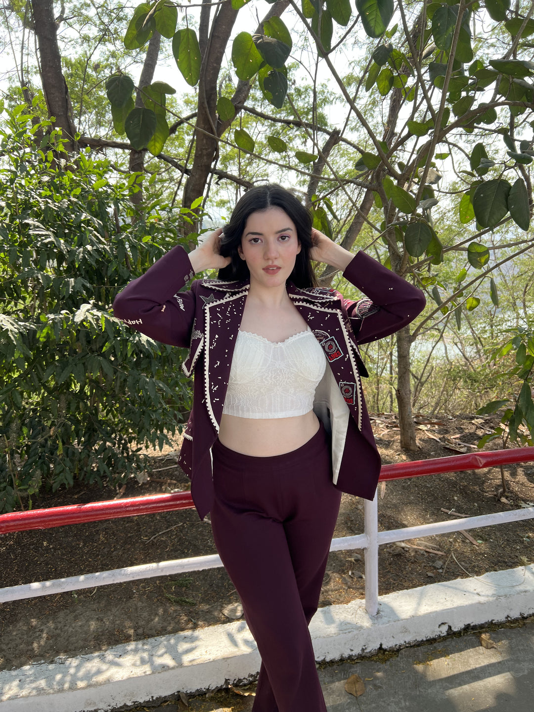 Aastha Shah in Post Card Trench Blazer And Pant