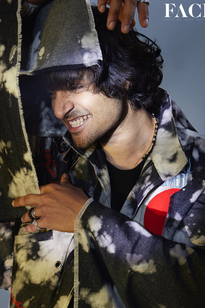Ali Fazal In Scribble Parka With Circular Skirt And Head Scarf
