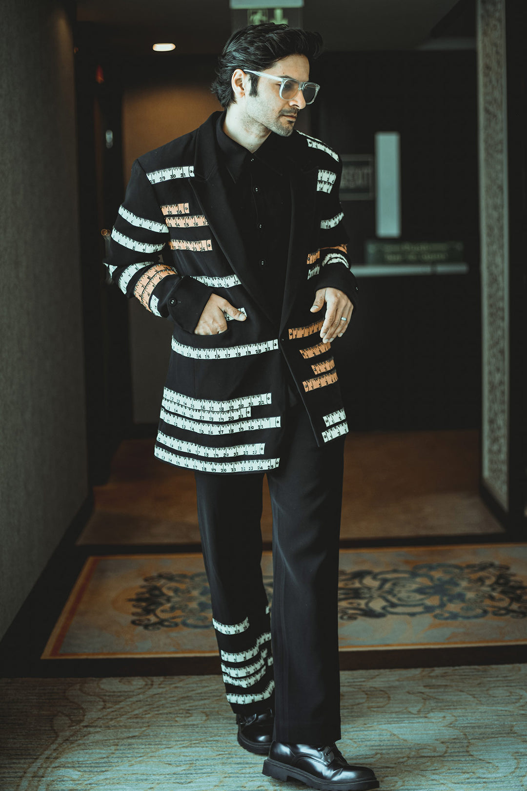 Ali Fazal In Measuring Tape Blazer With Matching Pants And Shirt