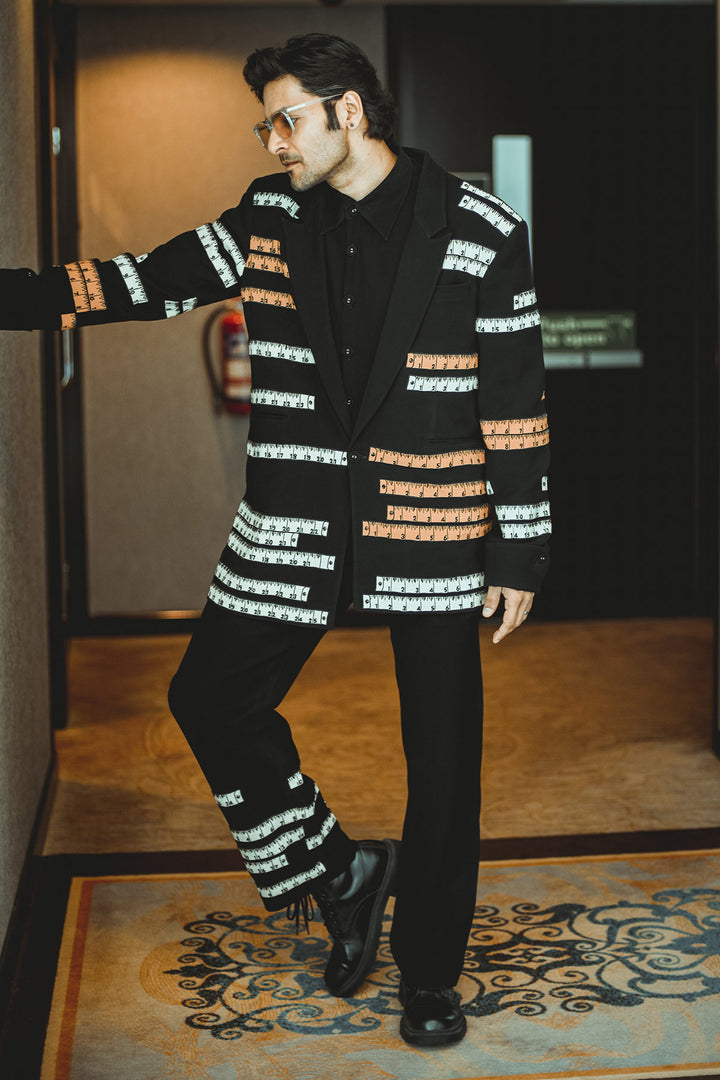 Ali Fazal In Measuring Tape Blazer With Matching Pants And Shirt