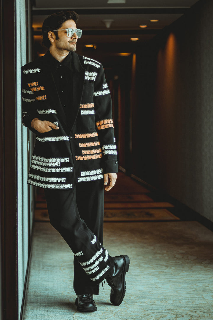 Ali Fazal In Measuring Tape Blazer With Matching Pants And Shirt