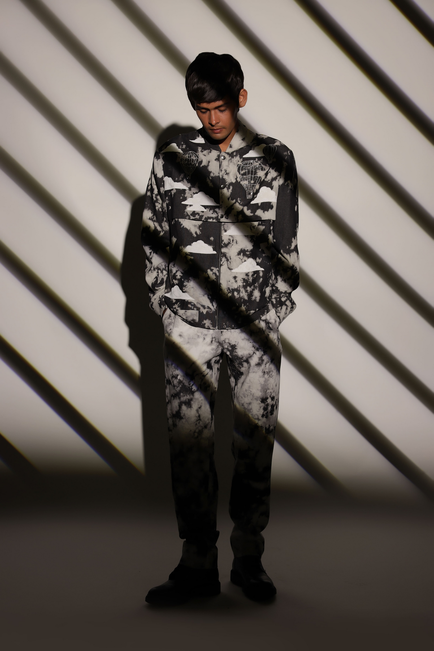 Vihaan Samat in Air Balloon,Clouds And Sun Double Layer Bomber With Pants