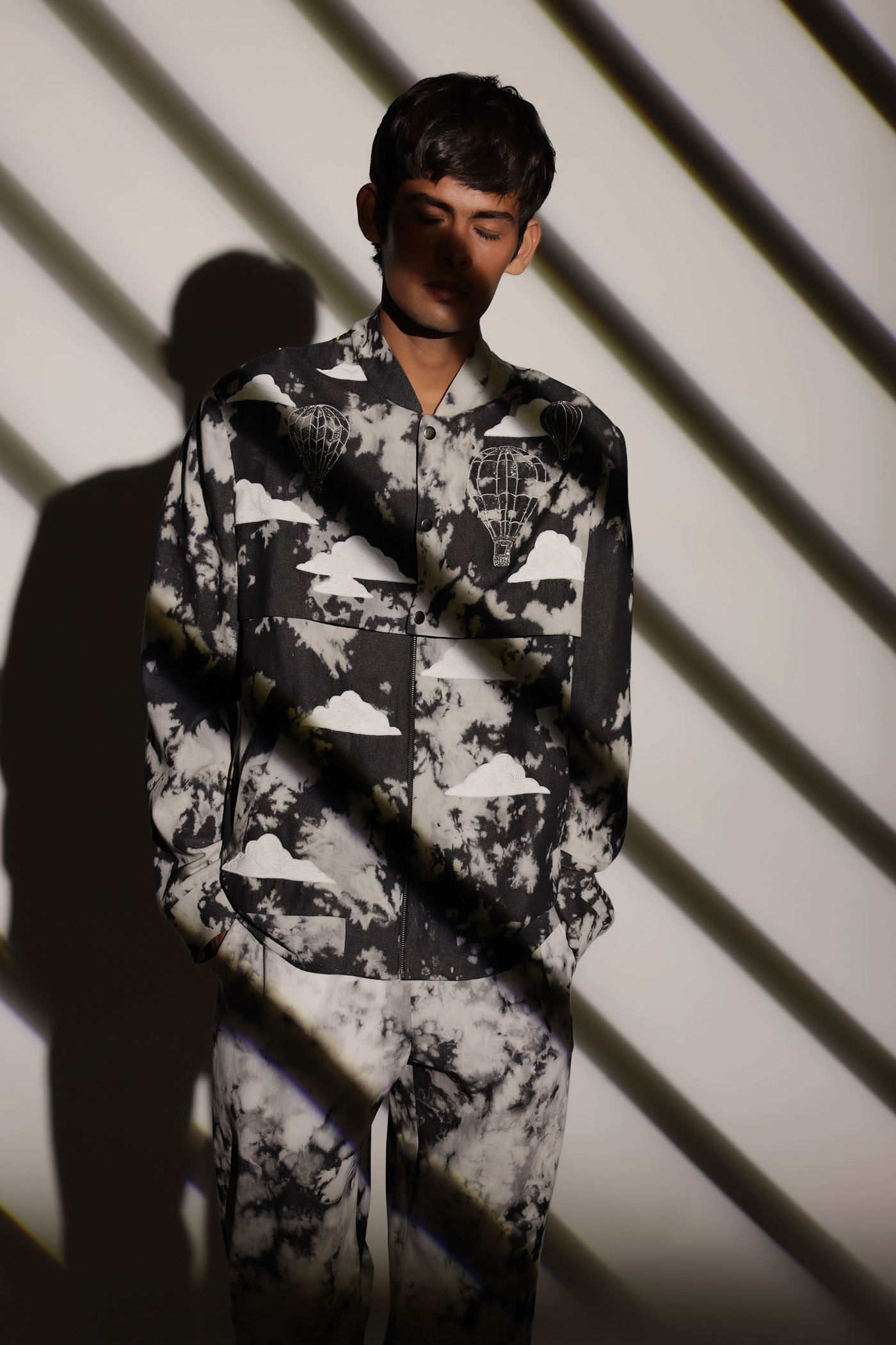 Vihaan Samat in Air Balloon,Clouds And Sun Double Layer Bomber With Pants