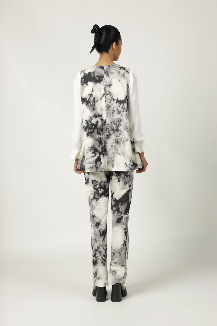 Roshni Chopra in Clouds &amp; Eye Flared Top With Matching Pants