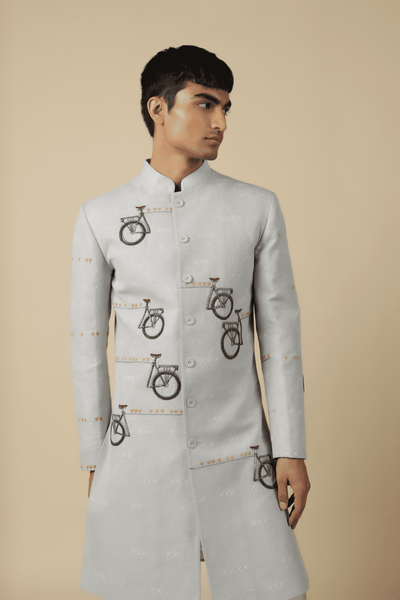 Infinity Bicycle Sherwani With Chudi Pant