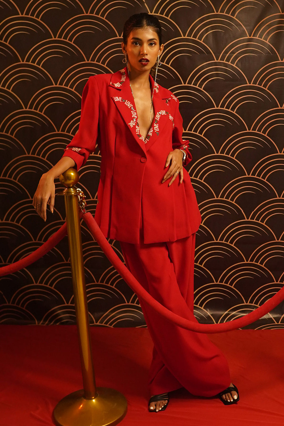 Mansi Ugale in Love Circle Nipped Waist Coat And Straight Pant