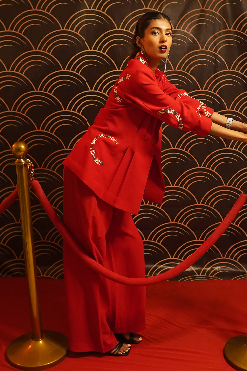 Mansi Ugale in Love Circle Nipped Waist Coat And Straight Pant