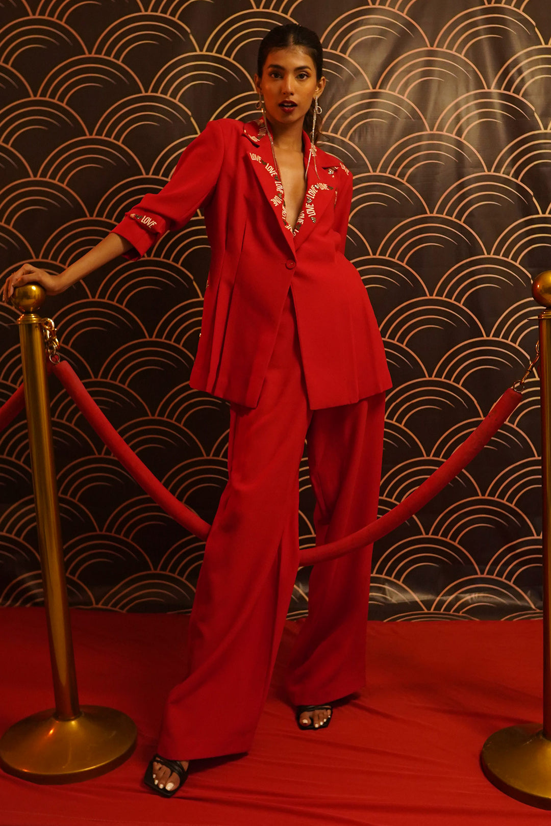 Mansi Ugale in Love Circle Nipped Waist Coat And Straight Pant