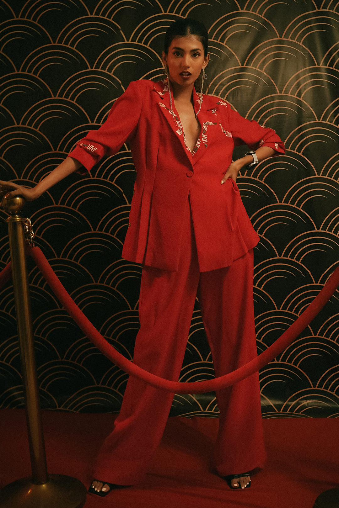 Mansi Ugale in Love Circle Nipped Waist Coat And Straight Pant
