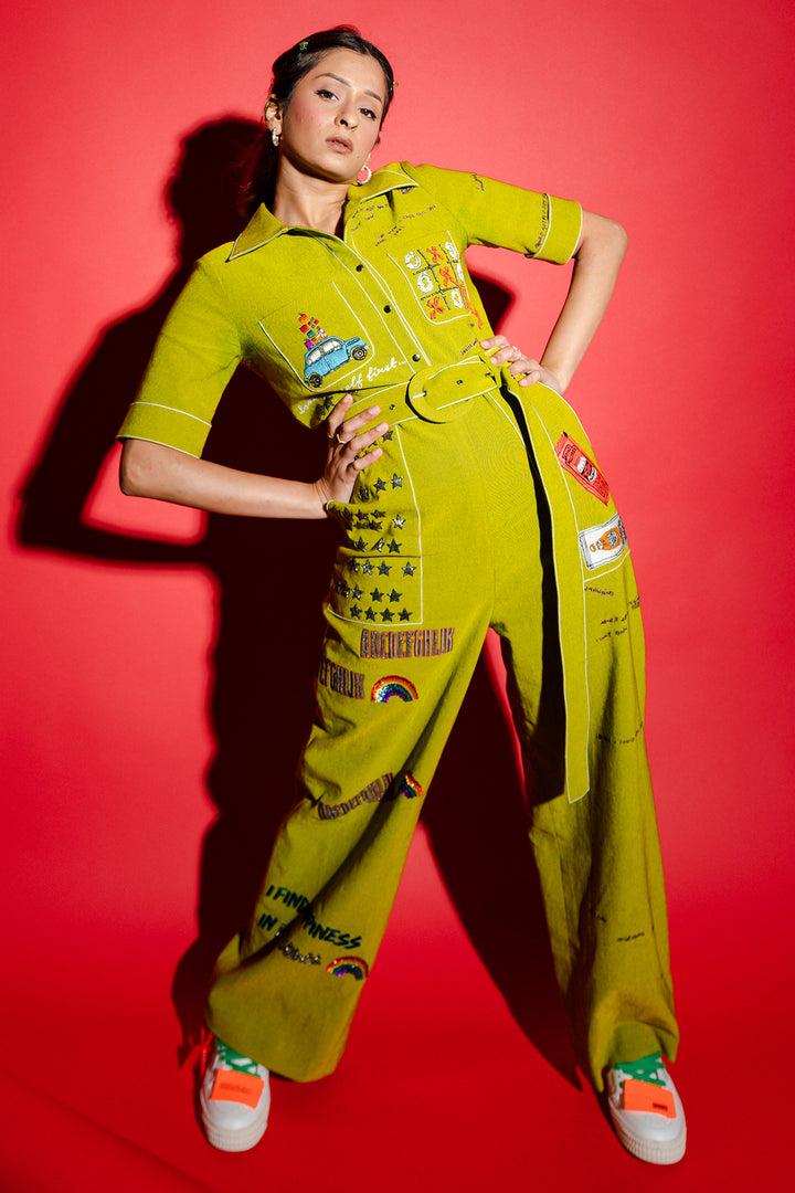 Unnati Malharkar in Over the Rainbow Jumpsuit With Belt