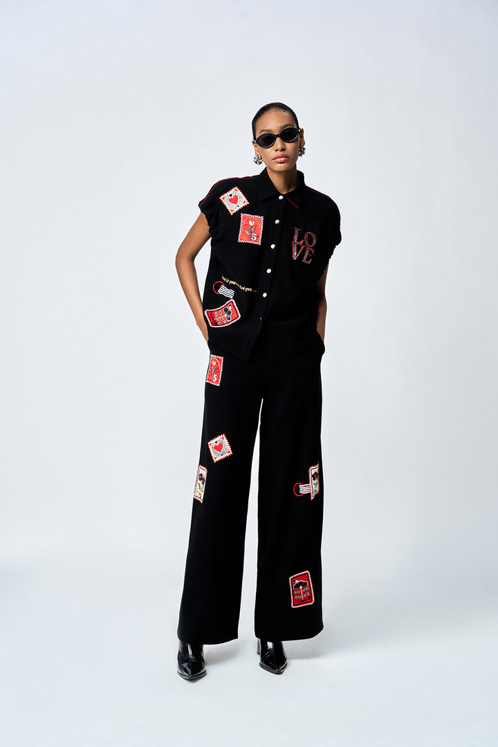 STAMP ELASTICATED TOP