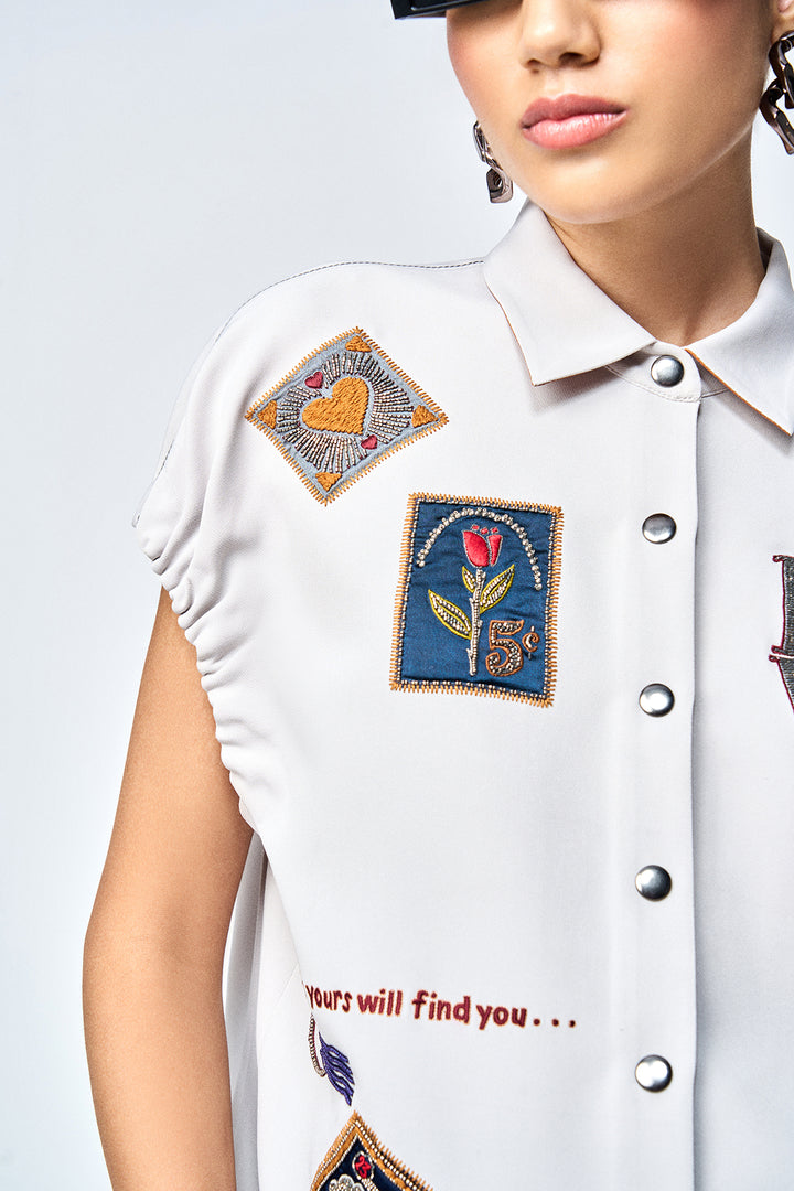 STAMP ELASTICATED TOP