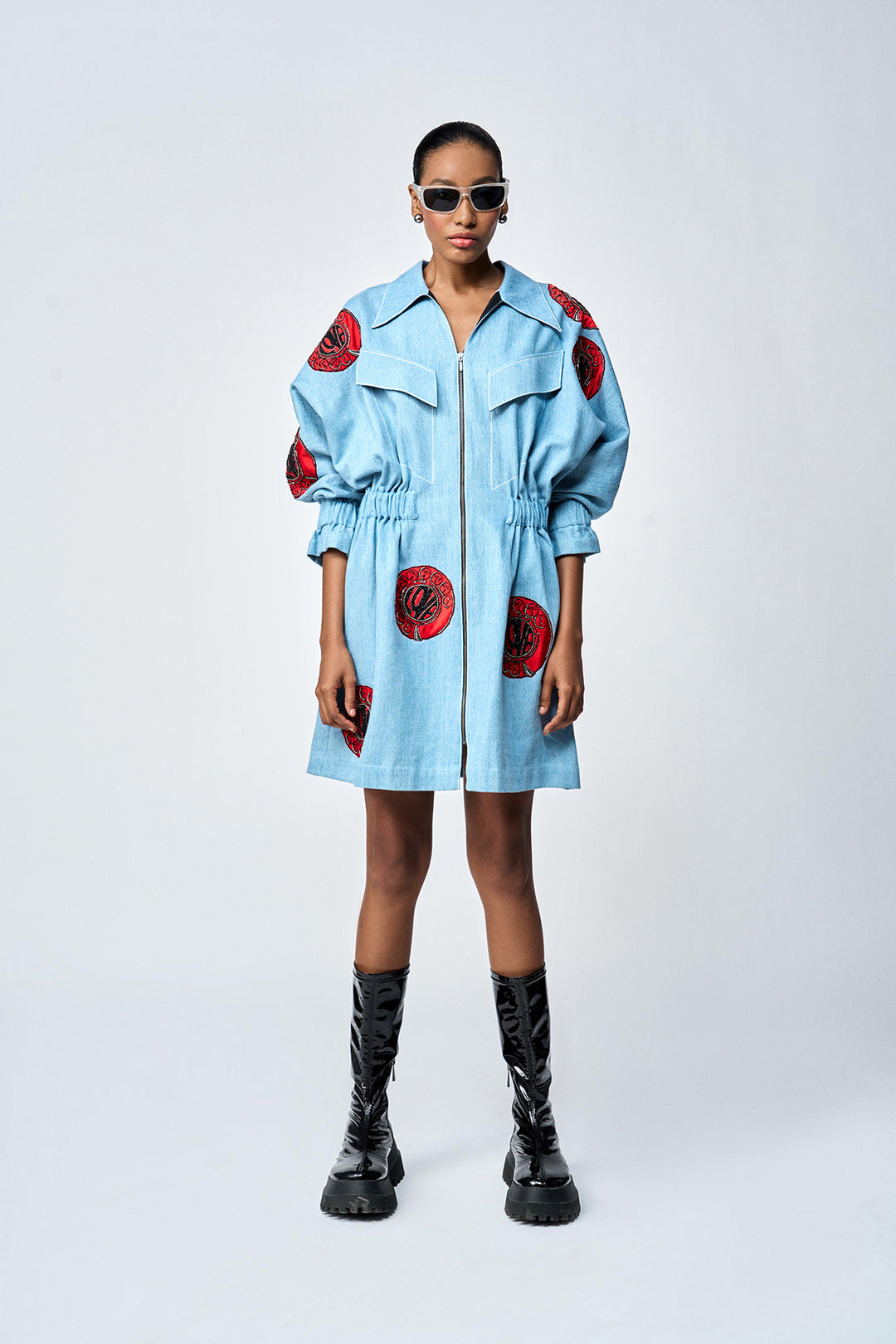 Neha Dhupia in TELEPHONE DIAL JACKET DRESS
