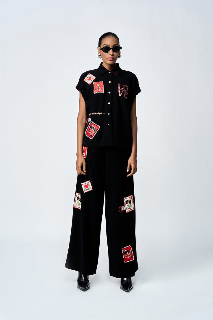 STAMP ELASTICATED TOP