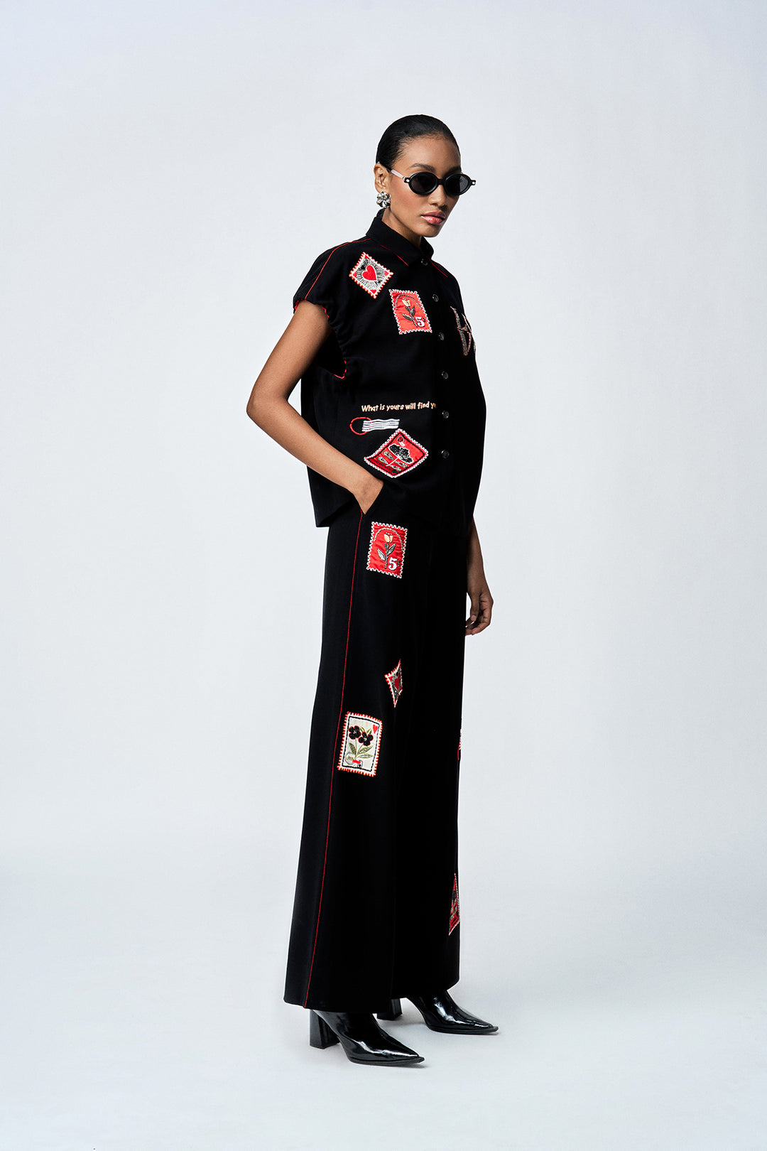 STAMP ELASTICATED TOP
