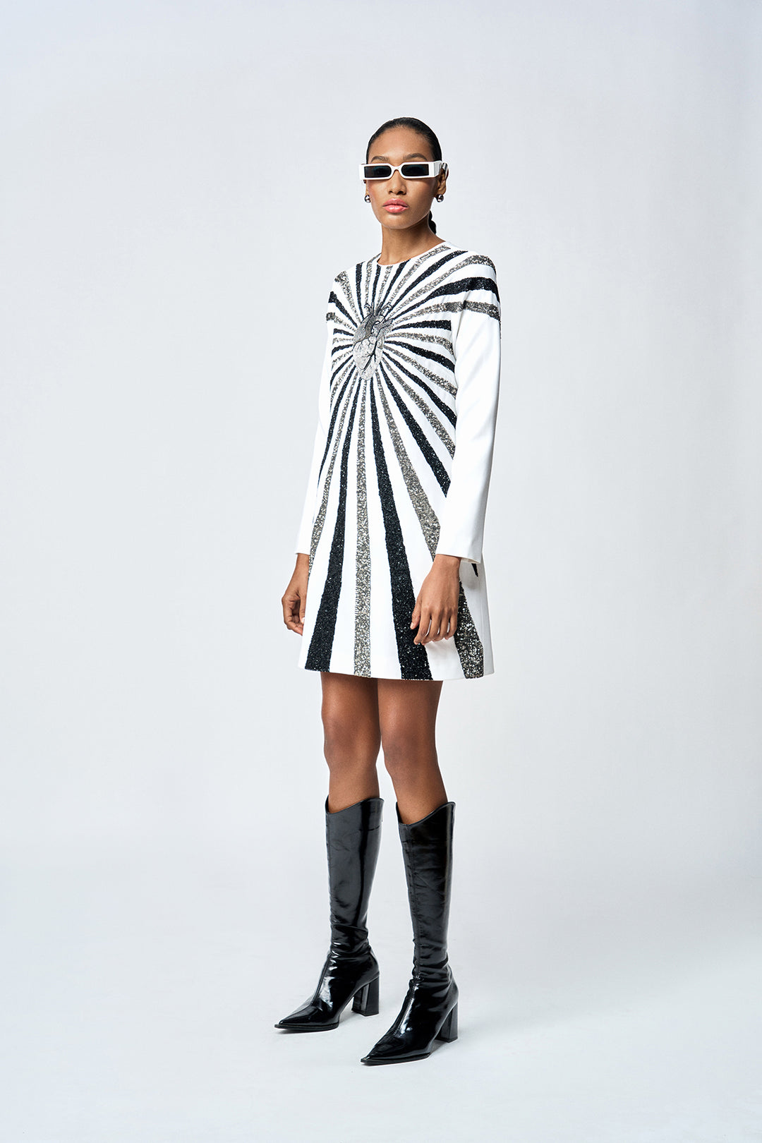 HEART AND RAYS MINI DRESS
