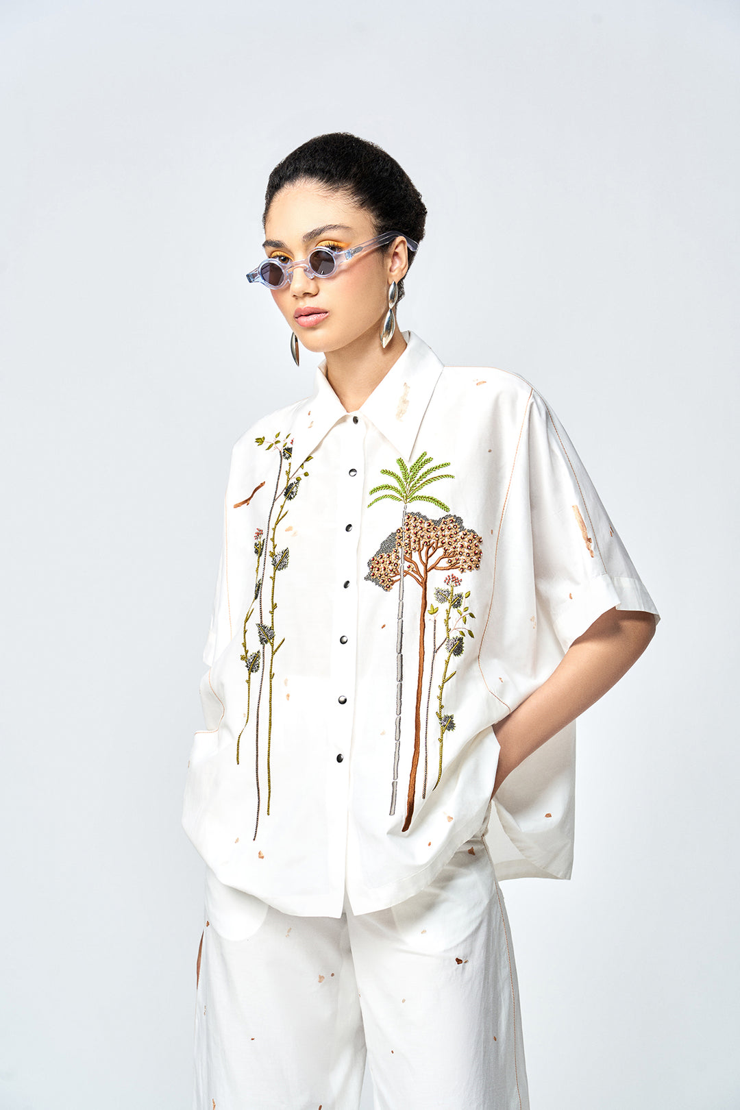 SUMMER PLANT KIMONO ANTI FIT SHIRT