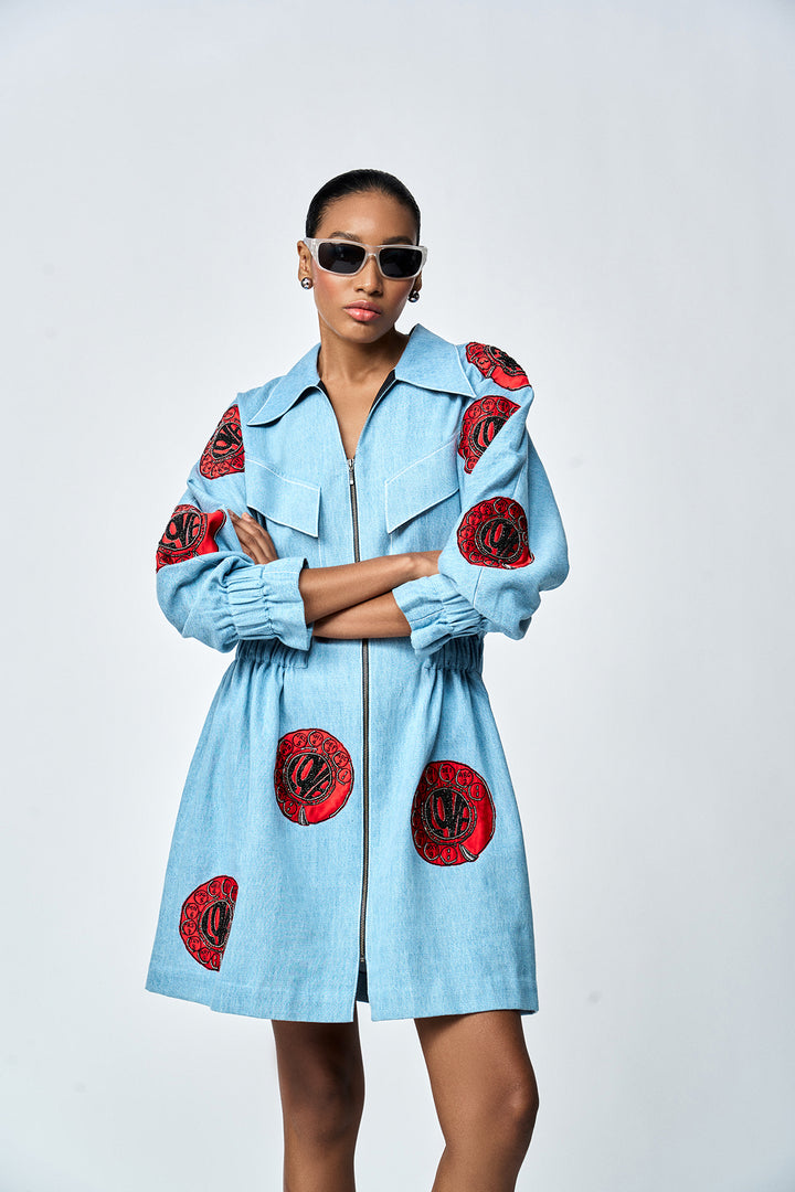Neha Dhupia in TELEPHONE DIAL JACKET DRESS