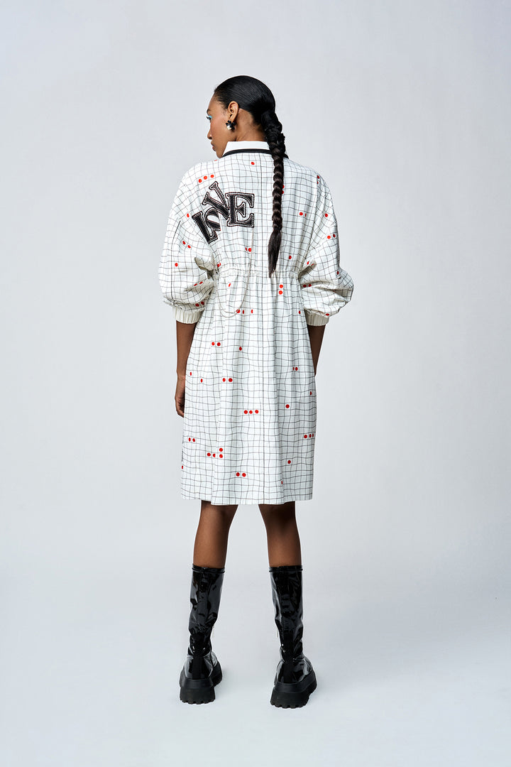 LOVE CHECKS PARKA DRESS
