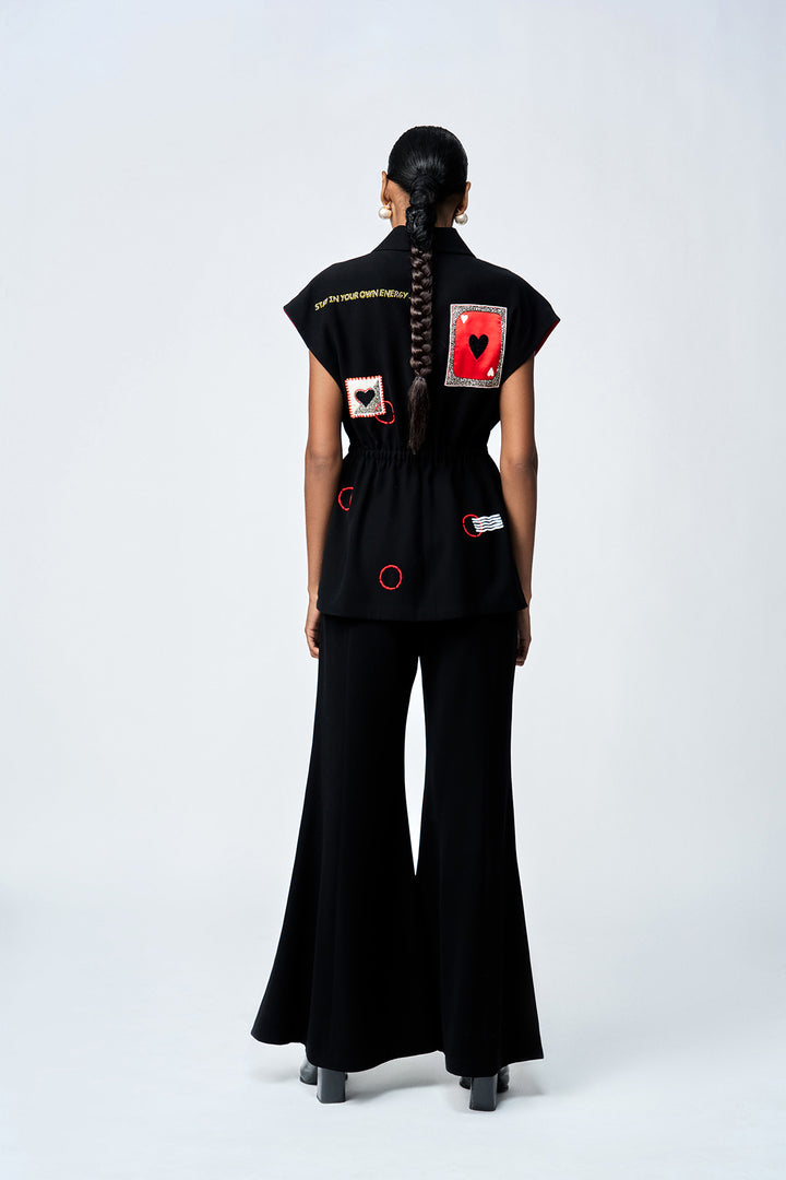 BELL BOTTOM PANTS OF ( STAMP ROBE JACKET )