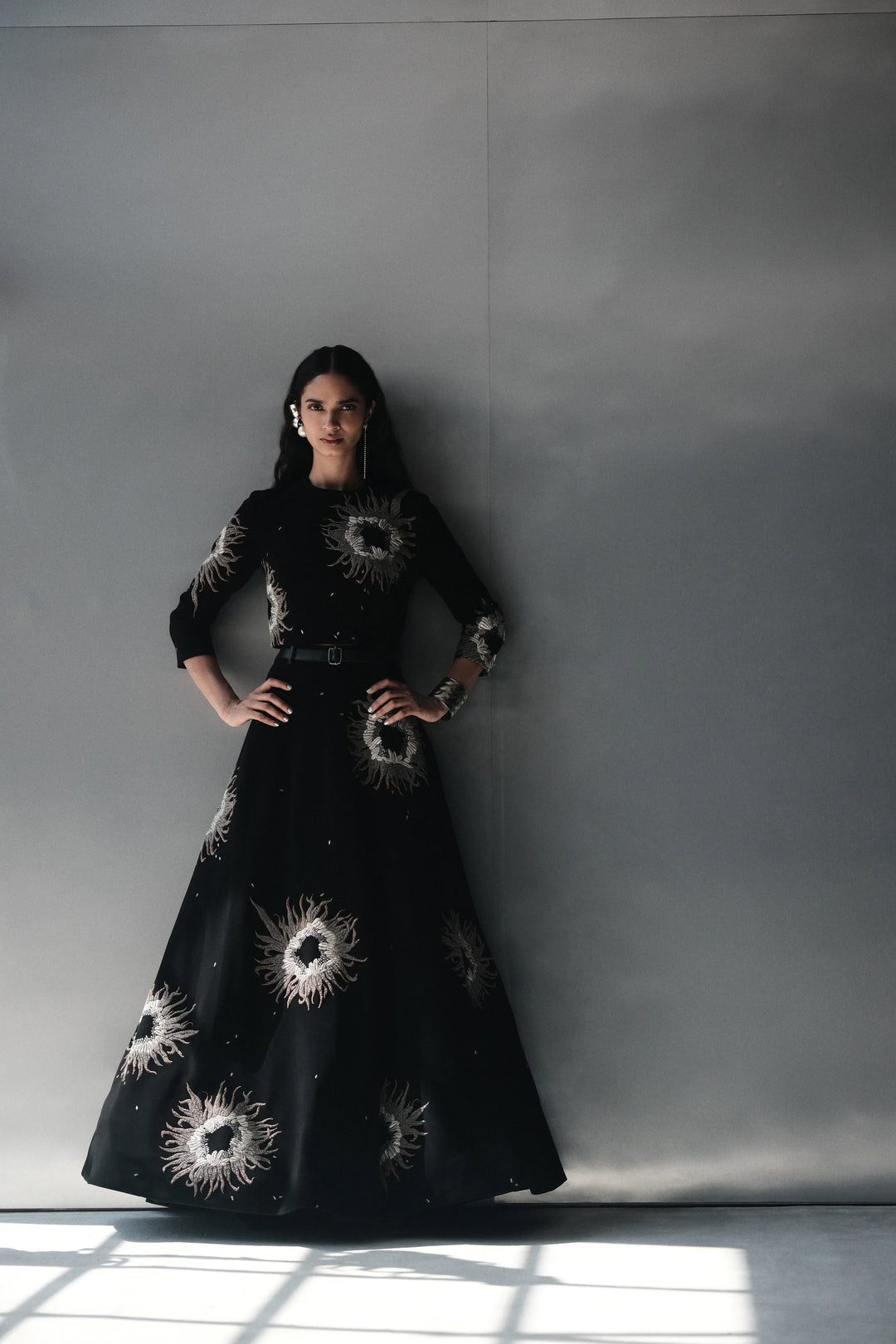 MULTI PETALS BLOUSE WITH STATEMENT SKIRT