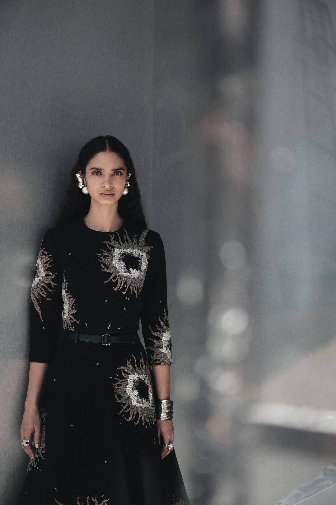 MULTI PETALS BLOUSE WITH STATEMENT SKIRT
