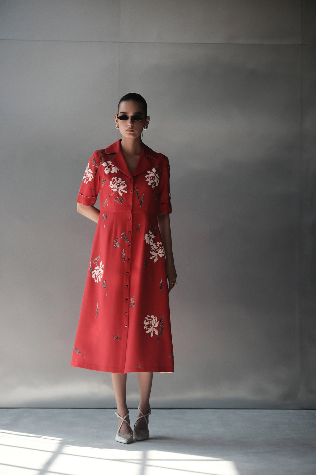 PEONIES FRONT OPEN DRESS