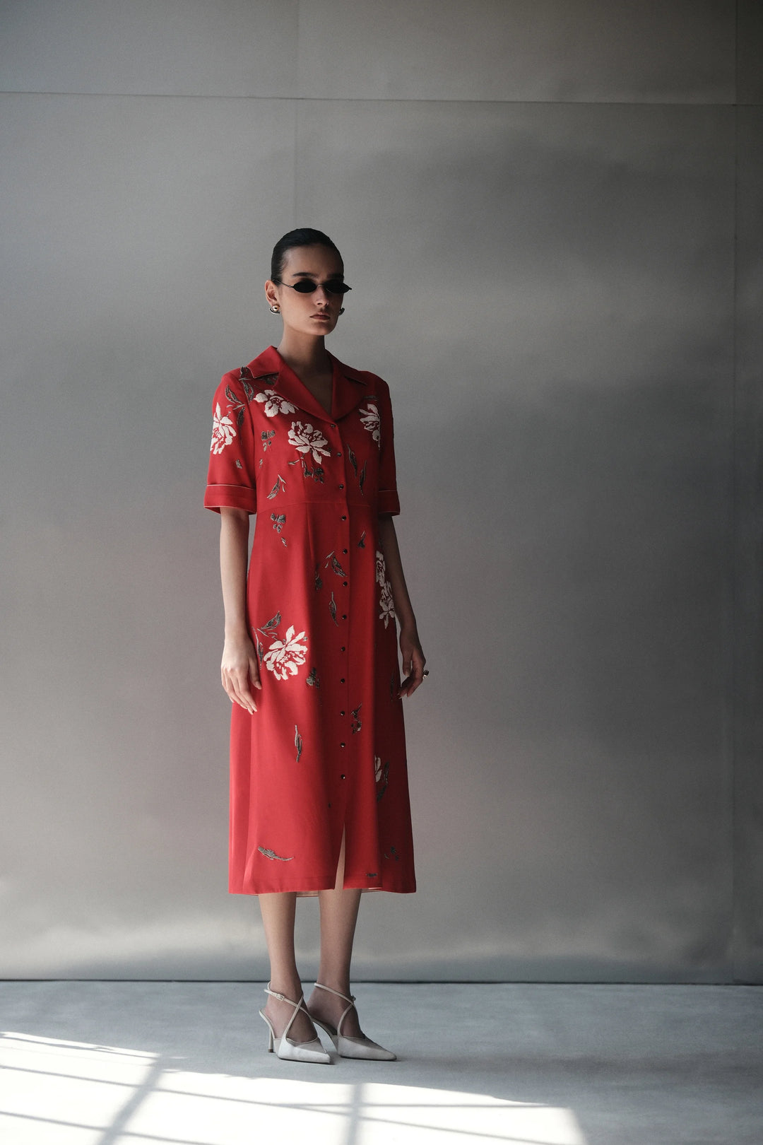 PEONIES FRONT OPEN DRESS