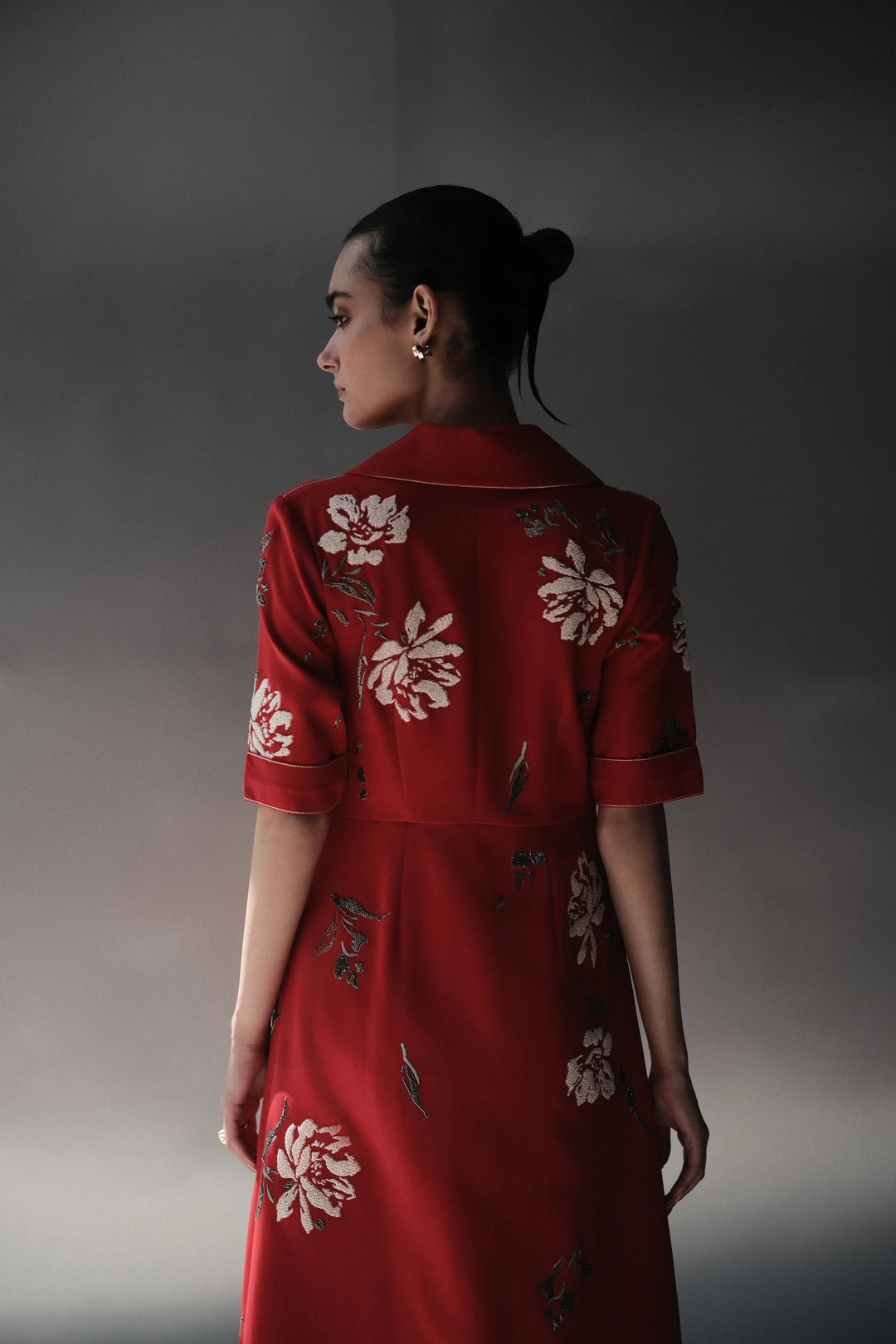 PEONIES FRONT OPEN DRESS