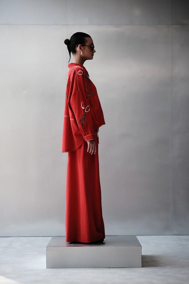 SCISSORS OVERSIZED SHACKET