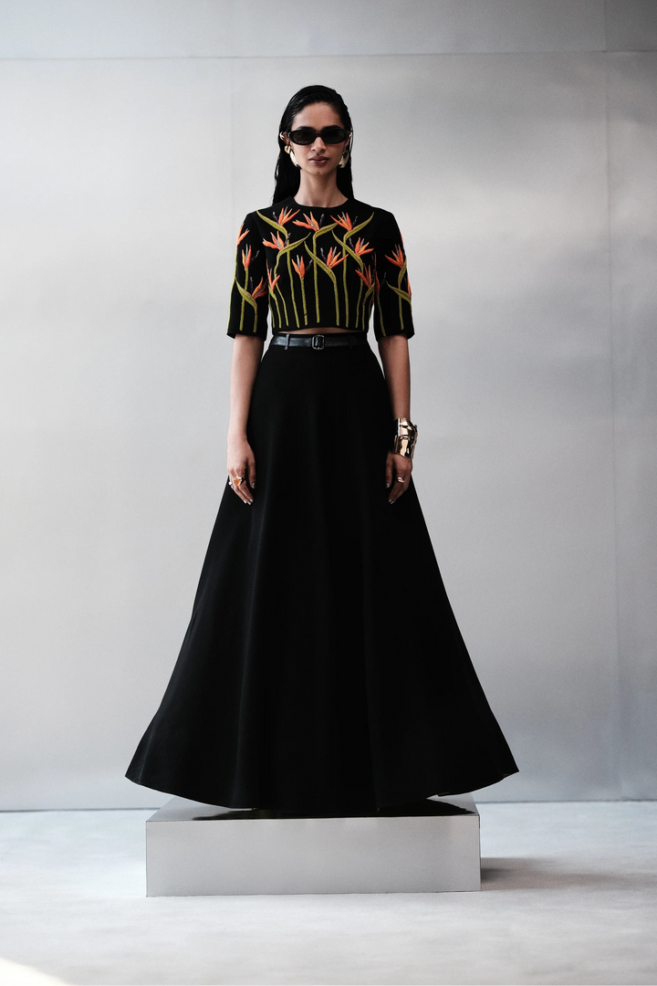BIRD OF PARADISE BLOUSE WITH STATEMENT SKIRT
