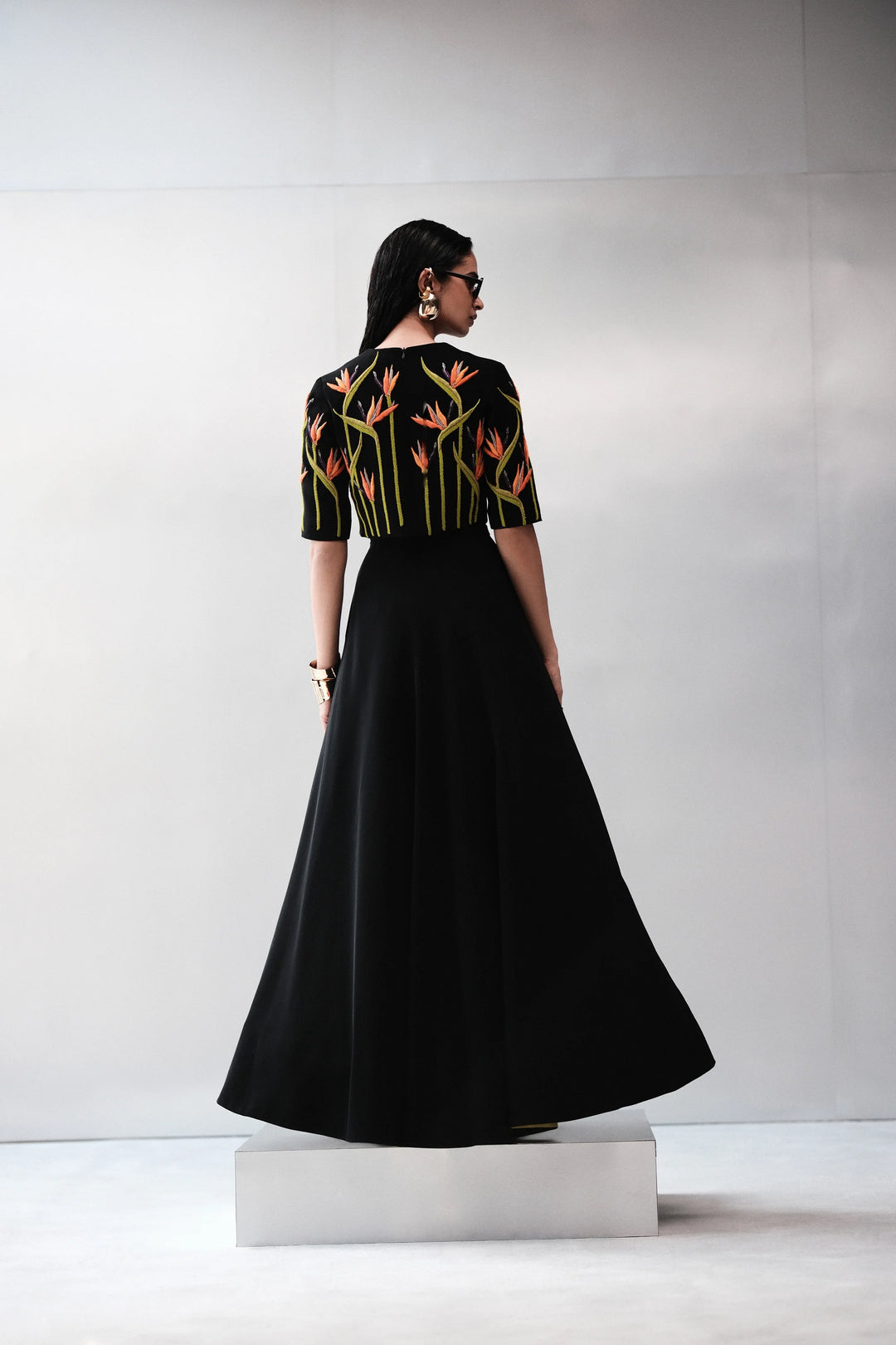 BIRD OF PARADISE BLOUSE WITH STATEMENT SKIRT