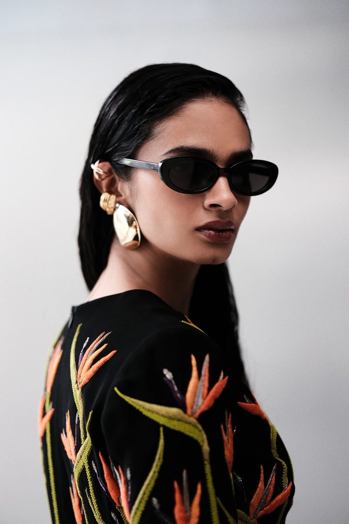 BIRD OF PARADISE BLOUSE WITH STATEMENT SKIRT