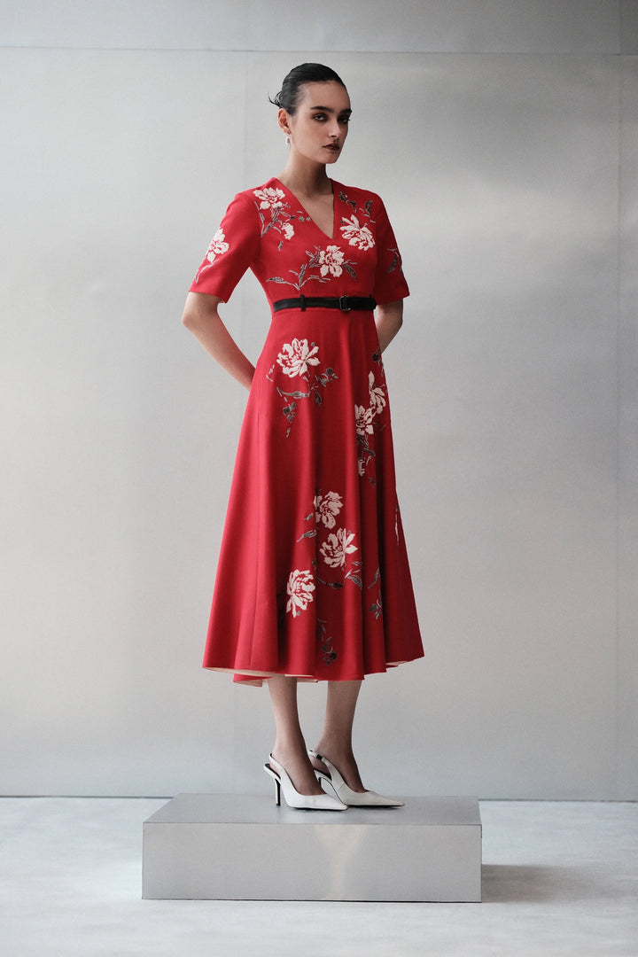 PEONIES CIRCULAR DRESS