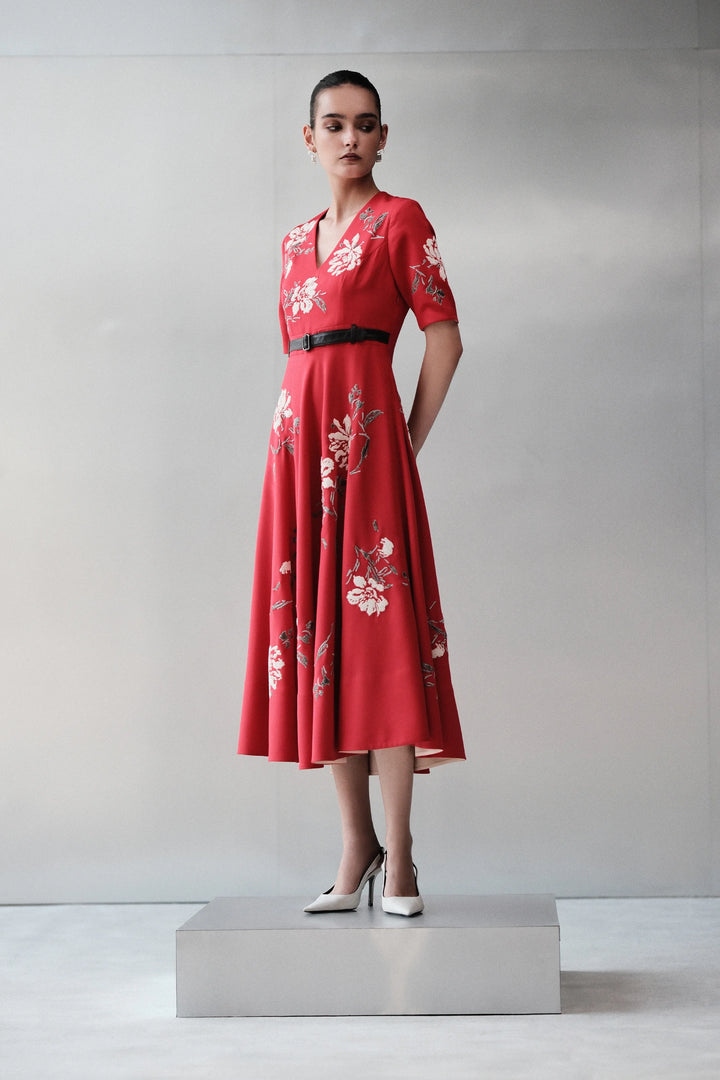 PEONIES CIRCULAR DRESS
