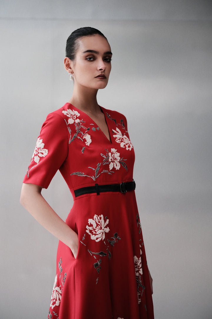 PEONIES CIRCULAR DRESS