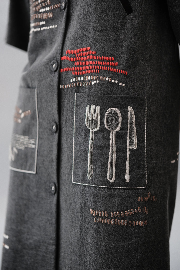 CUTLERY RAGLYAN SLEEVE DRESS
