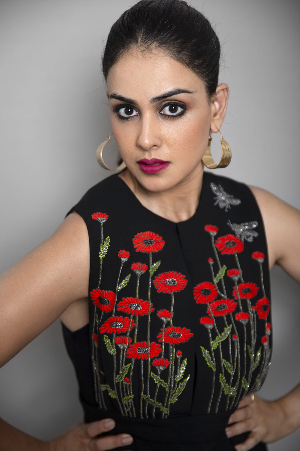 Genelia Dsouza In Daisy And Bee Dungree Dress