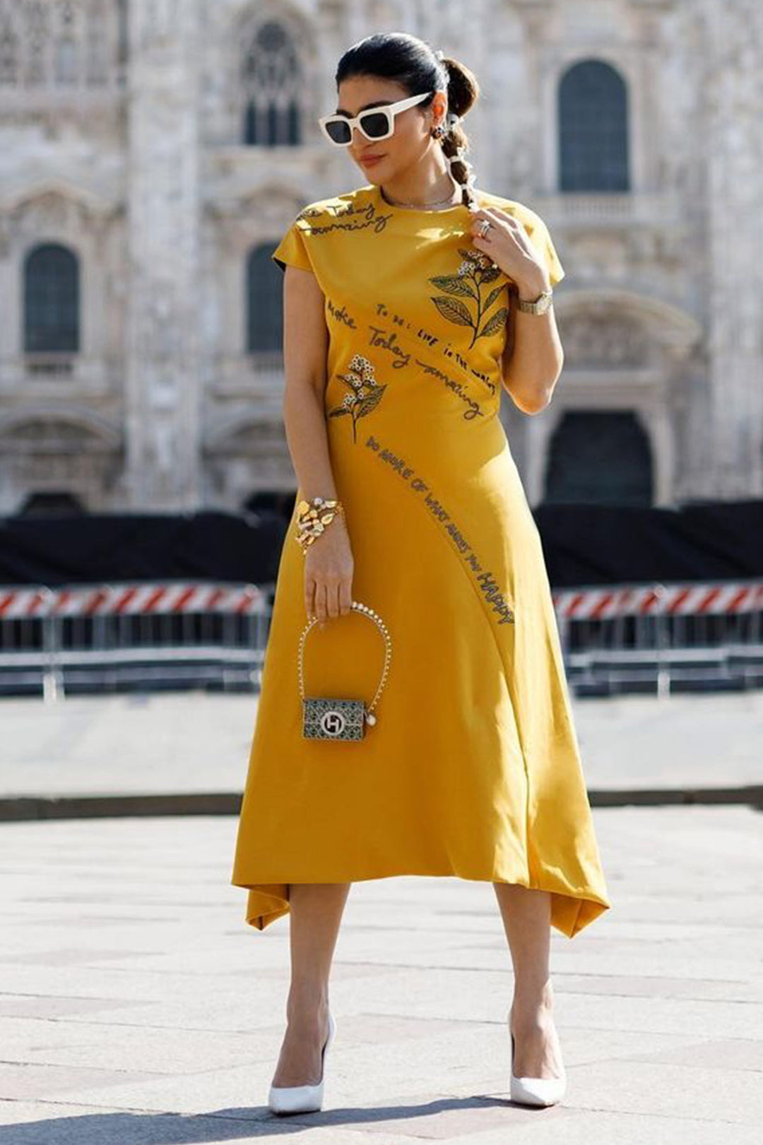 Khushnaz in Live in the Moment Panelled Handkerchief Long Dress