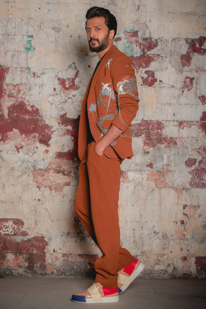 Ritesh Deshmukh In Map Blazer With Pants