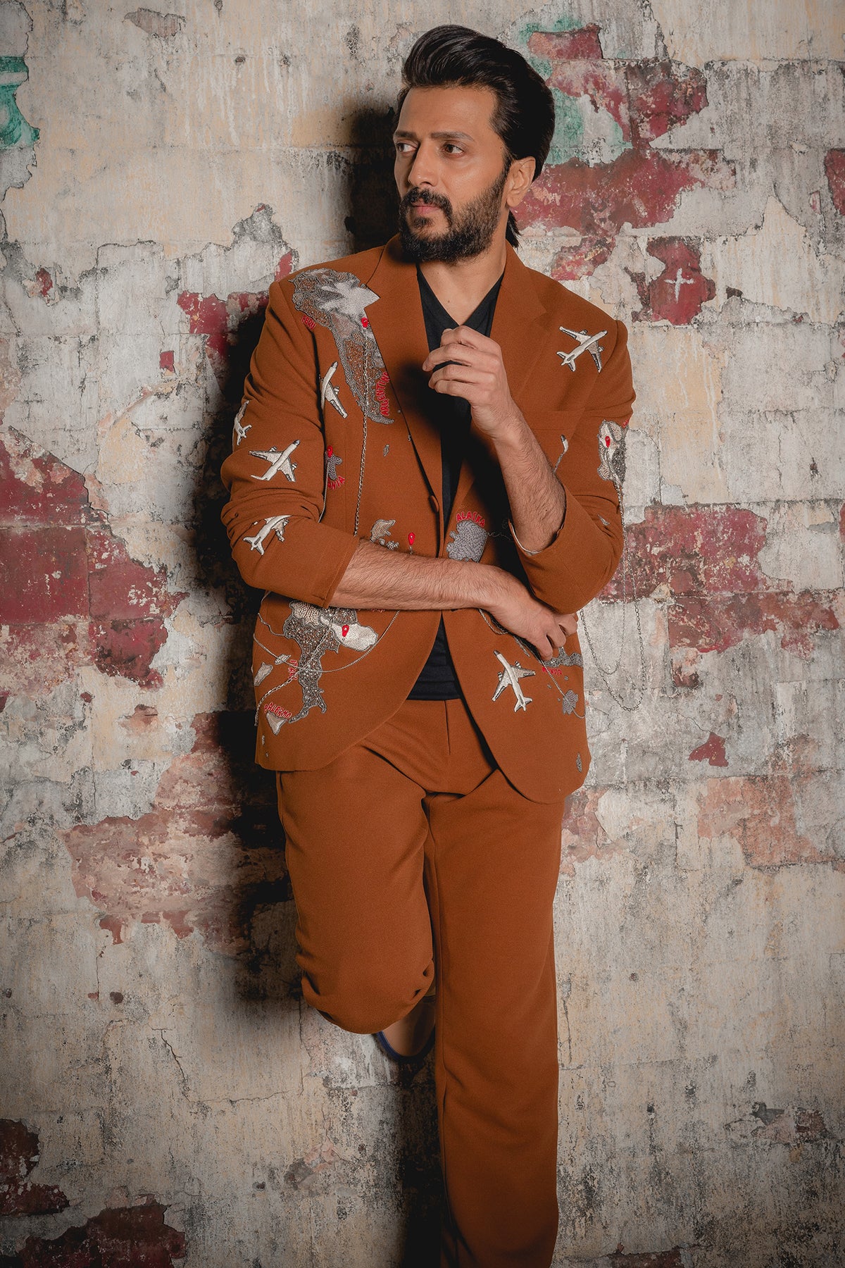 Ritesh Deshmukh In Map Blazer With Pants