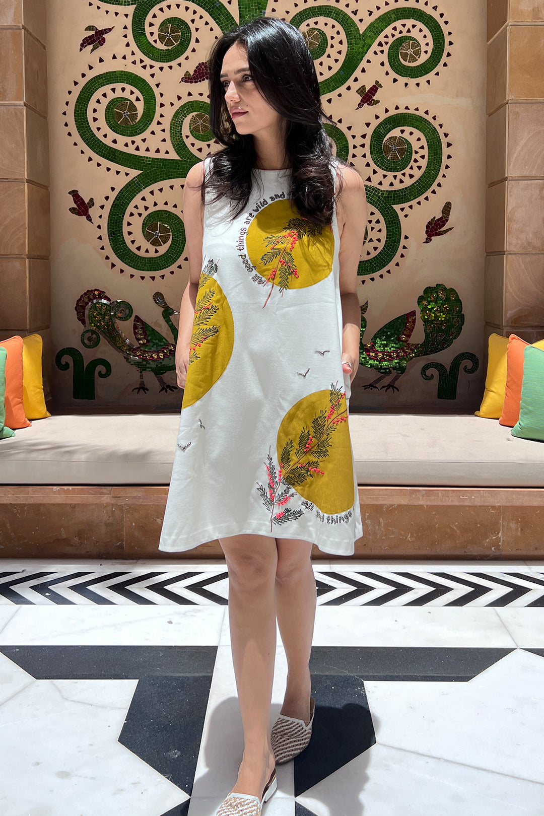 Roshni Chopra in Moon Branch Sleeveless Dress