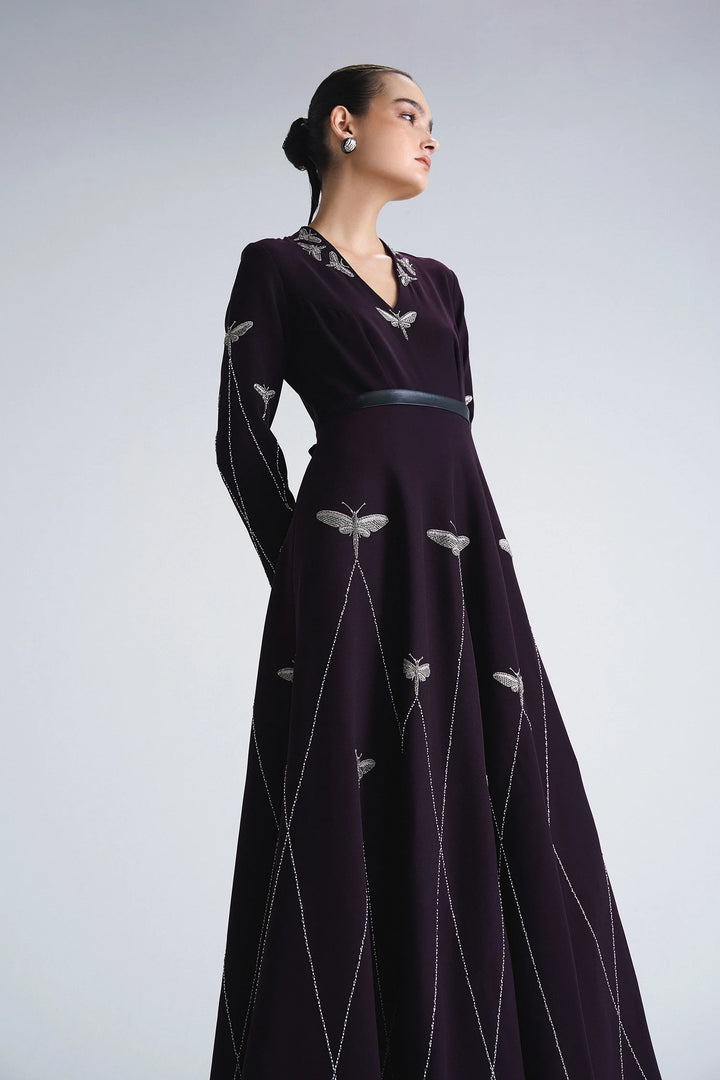 INSECT PRISM LONG DRESS - V NECK