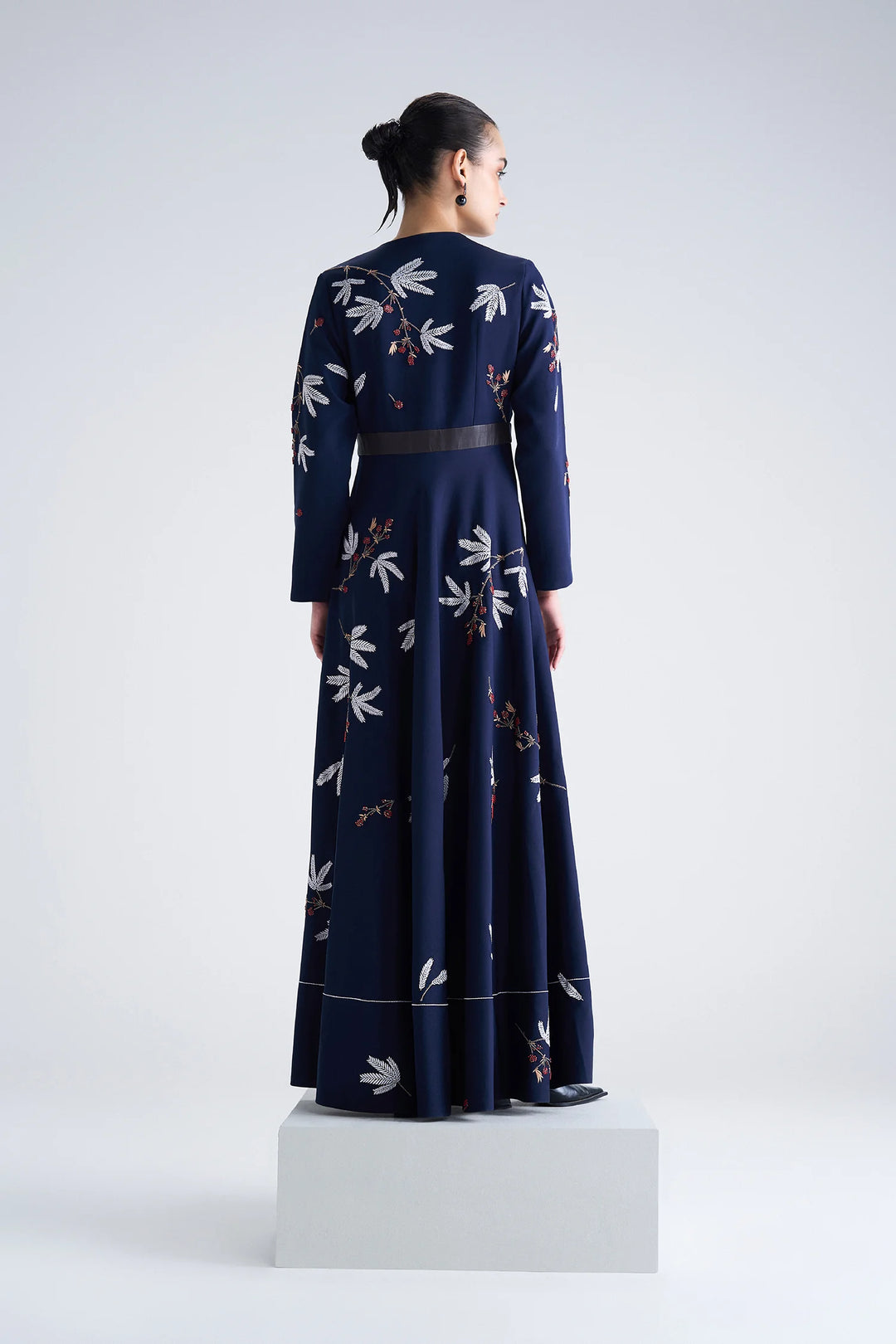 TINY BRANCHES LONG CIRCULAR DRESS