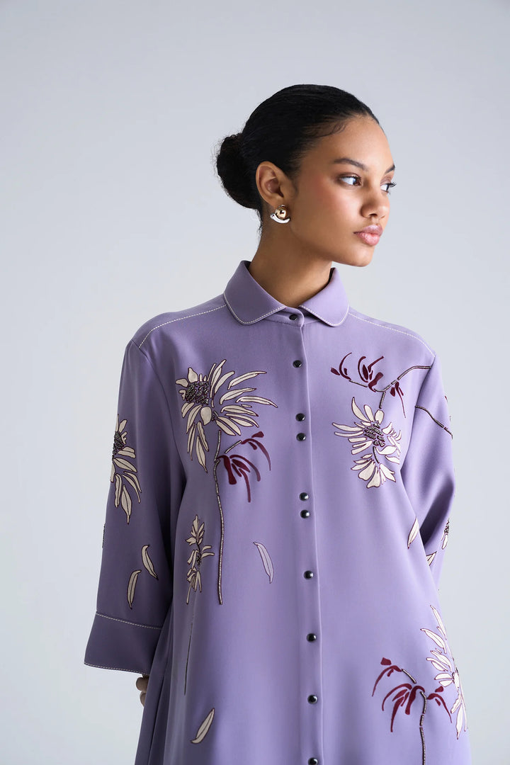 CRYS A LINE SHIRT DRESS